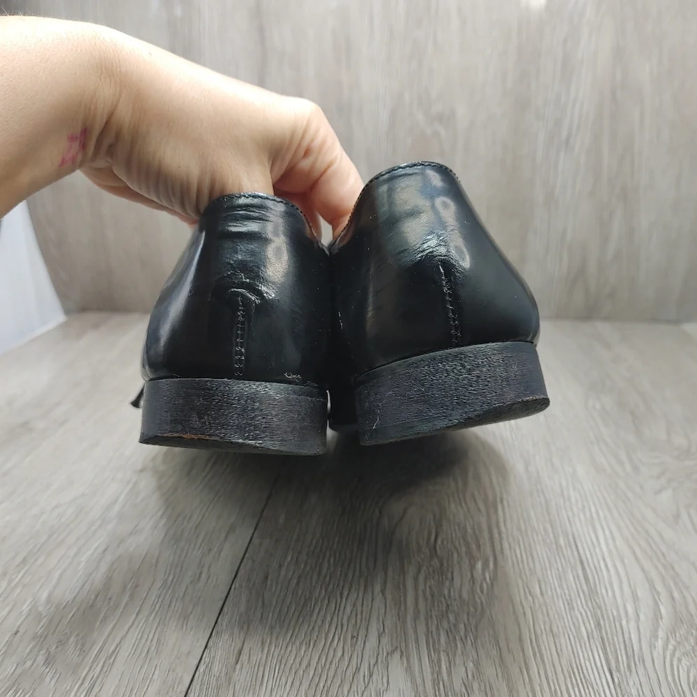 Aldo Oxford Shoes Lace Up Black Wrap Pointed Almond Toe EU 41 US‎ 8 Derby